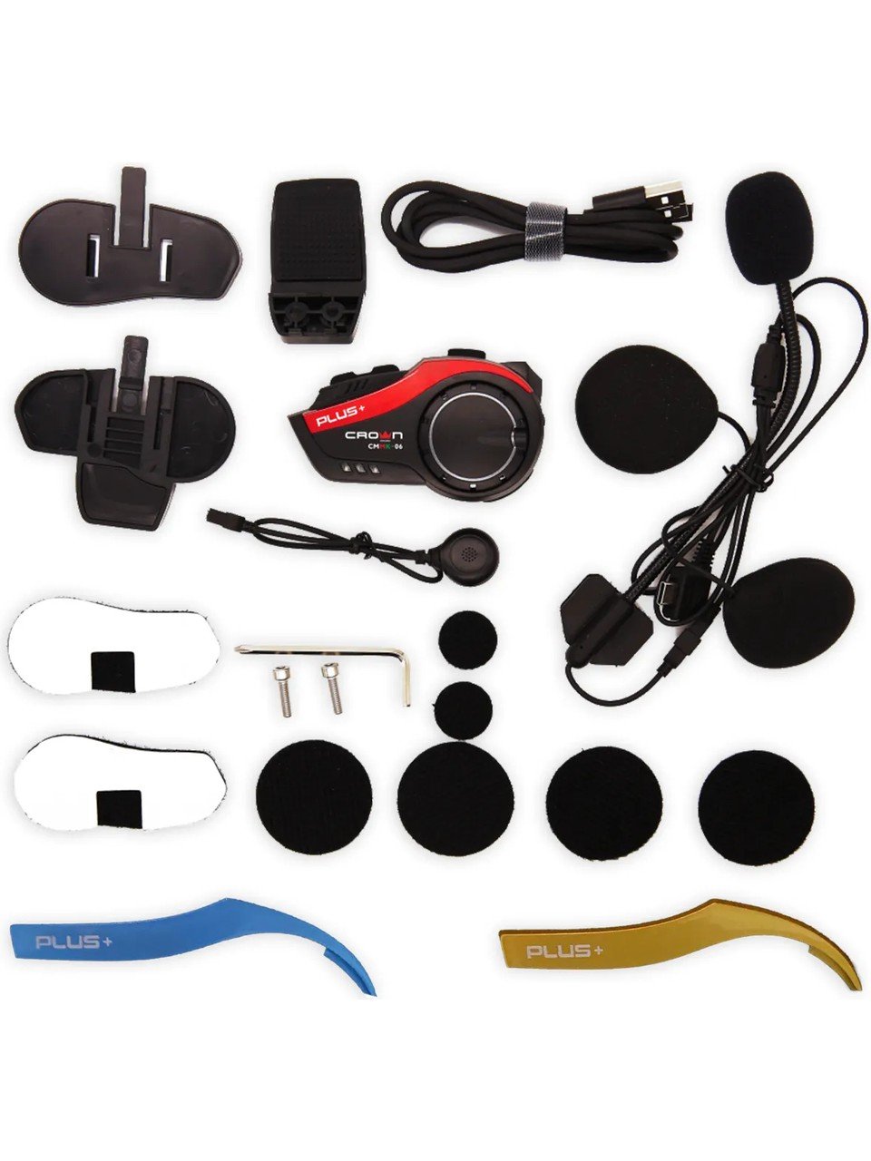 crownmikro (8) Crown Micro 6 Kişilik interkom Motosiklet Kask Bluetooth intercom kulaklık Seti CMMK-06 PLUS+ - Görsel 4