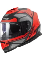 LS2 Storm Faster Mat Kırmızı-Tıtanıum Kask