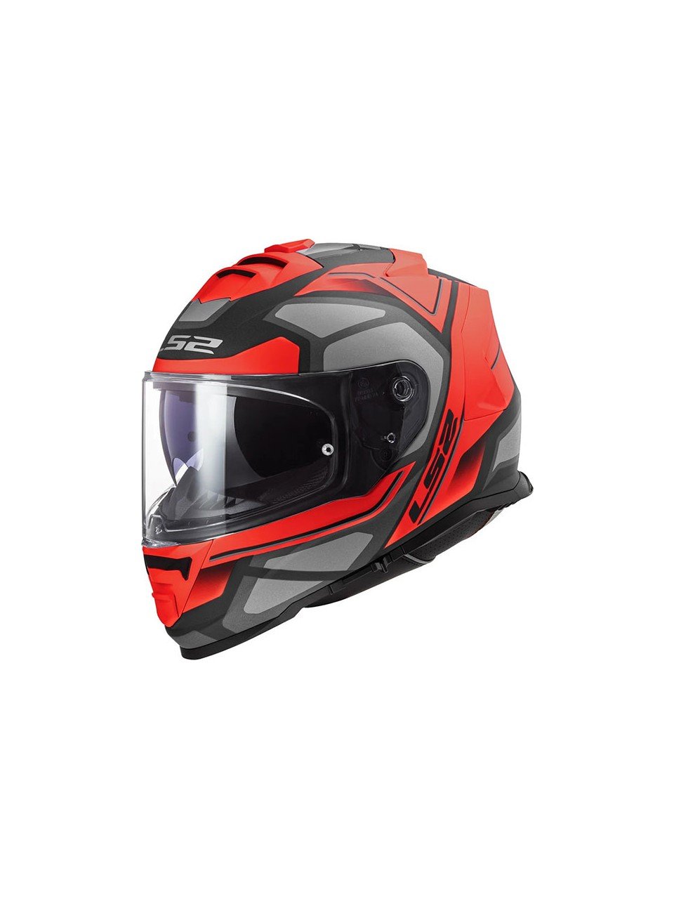 zaw2 LS2 Storm Faster Mat Kırmızı-Tıtanıum Kask - Görsel 2