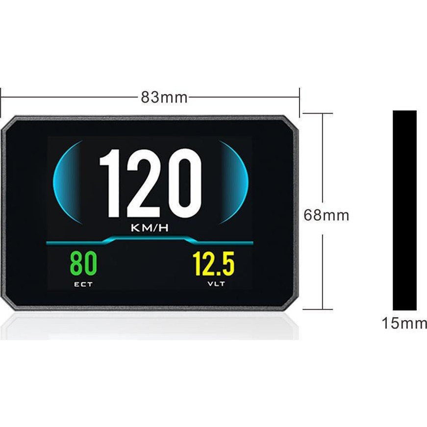 10500806803506.jpg Gplus P16 Hud Head Up Display Obd 48 Fonksiyonlu Araç Data Yansıtıcı Alarmlı Erken Uyarı Sistemi Hız Devir Gösterge Ekranı - Görsel 5