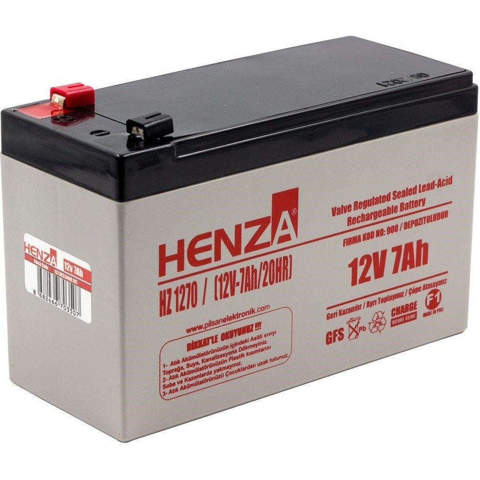 110000118409987.jpg Henza 12V 7.0AH 10 Adet Bakımsız Kuru Akü - Görsel 1