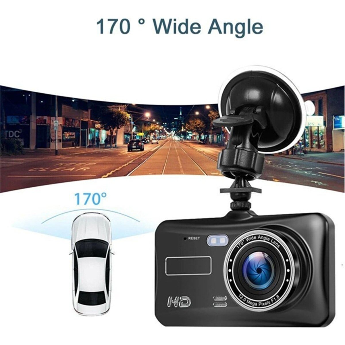 110000245176445.jpg Wevolt MB-300 1296P 4" IPS Dokunmatik Ekran Araç Içi Çift Kamera Gece Görüşlü. Ön ve Arka Araç Kamera. - Görsel 2