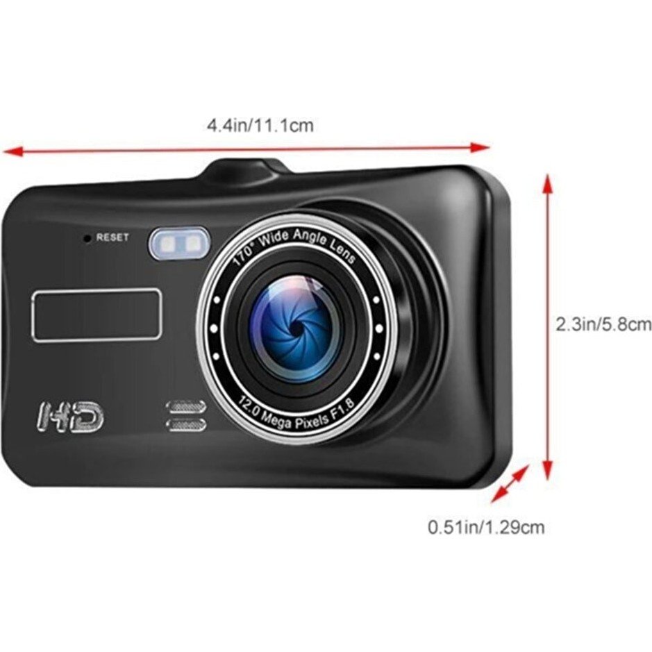 110000245176446.jpg Wevolt MB-300 1296P 4" IPS Dokunmatik Ekran Araç Içi Çift Kamera Gece Görüşlü. Ön ve Arka Araç Kamera. - Görsel 4
