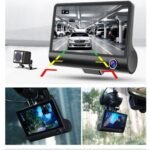Wevolt 3 Kameralı 4 Inç 1080P Yol Kayıt Kamerası Geri Vites Araç Içi Kamera Gece Görüşlü. Araç Kamerası. - Görsel 3