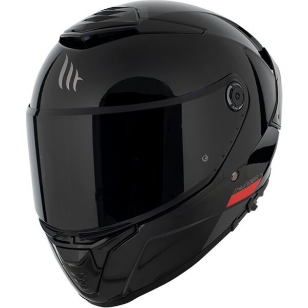 Mt Helmets Kask mt Thunder 4 Sv Solid A1 Gloss Black Şeffaf Vizör