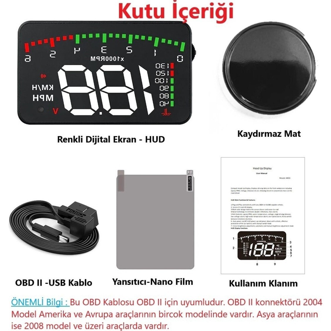 110000352757251.jpg Duhalıne Renault Hararet Su Sıcaklık Motor Rpm Saati Göstergesi Olmayan Arabalar Için Dijital Gösterge Ekranı - Görsel 3