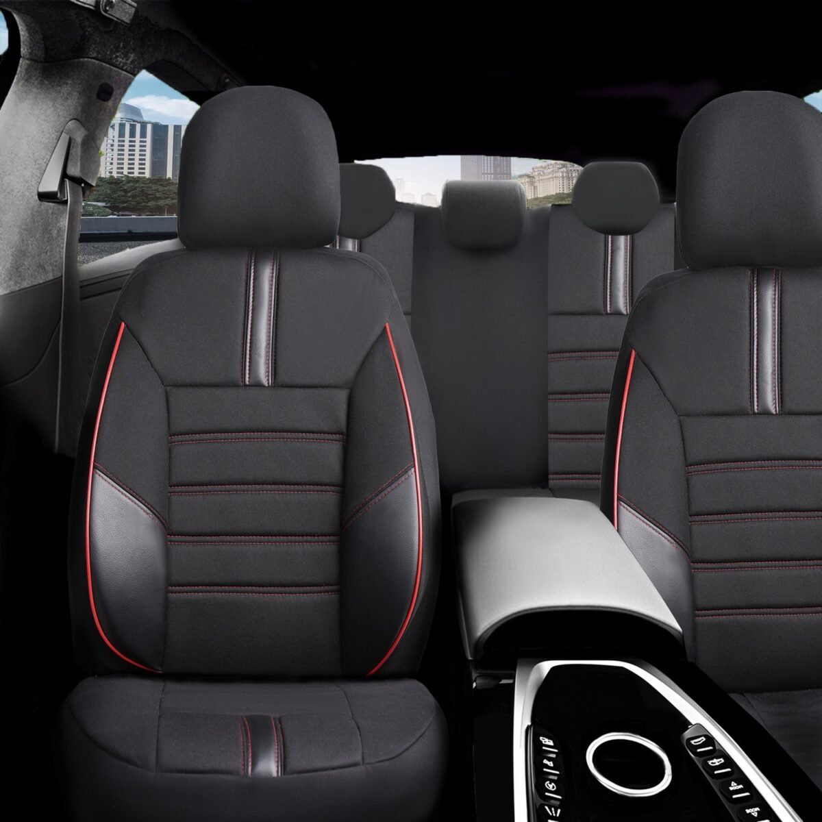 Z&C MAXTECH Ford Focus 1 Deri Detaylı Özel Tasarım Oto Koltuk Kılıfı Seti Star - Görsel 3