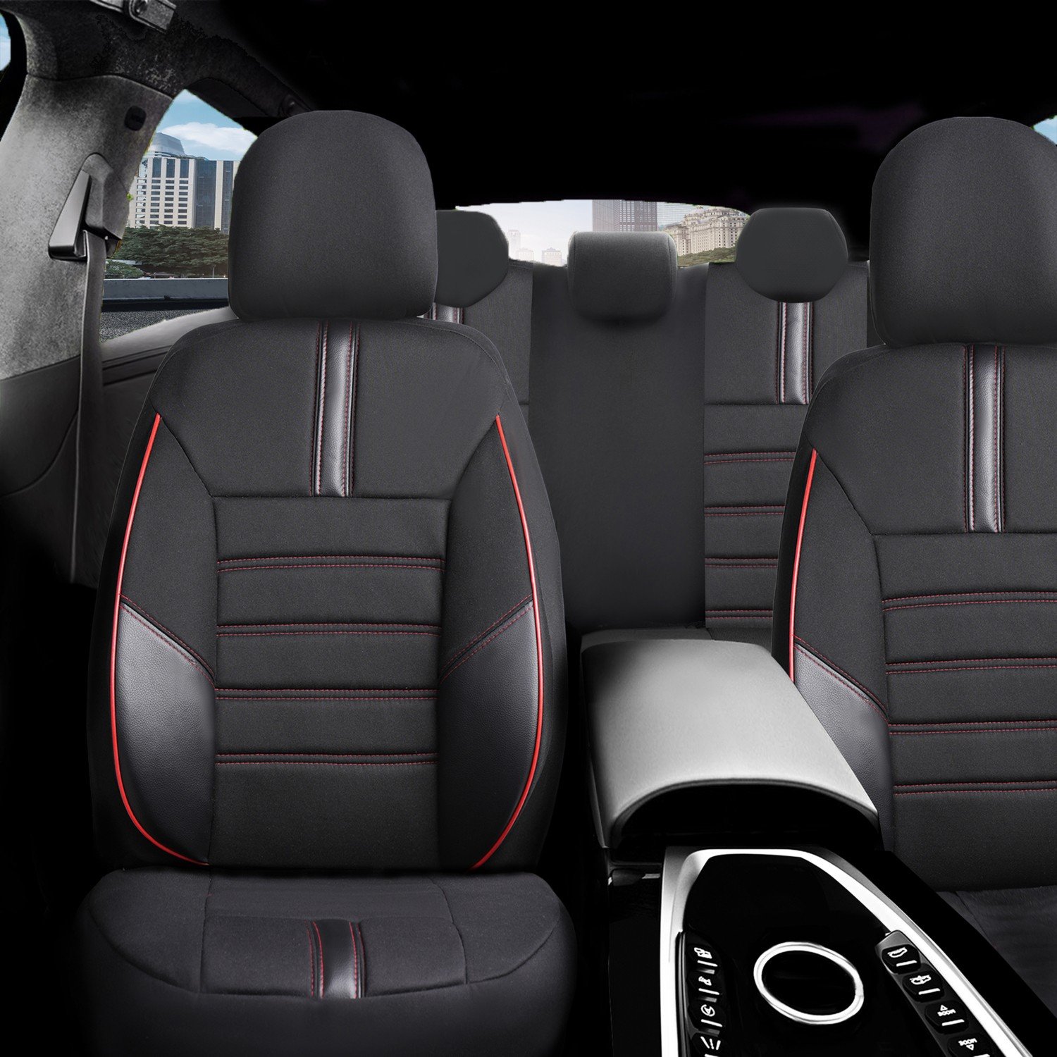 110000371935401-2.jpg Z&C MAXTECH Renault Broadway Deri Detaylı Özel Tasarım Oto Koltuk Kılıfı Seti Star - Görsel 3
