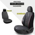 Z&C MAXTECH Ford Focus 1 Deri Detaylı Özel Tasarım Oto Koltuk Kılıfı Seti Star - Görsel 4