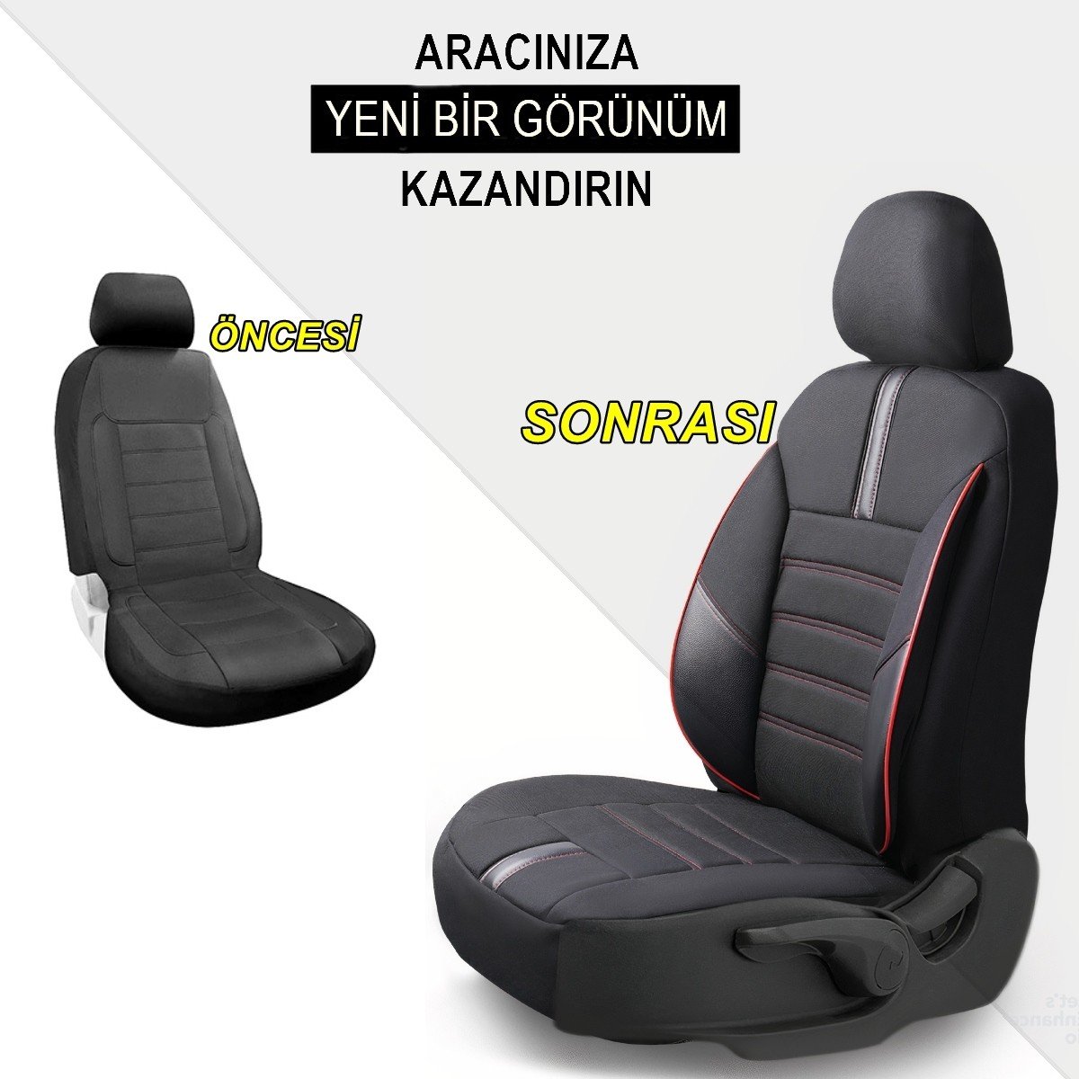 110000371935402.jpg Z&C MAXTECH Ford Focus 1 Deri Detaylı Özel Tasarım Oto Koltuk Kılıfı Seti Star - Görsel 4