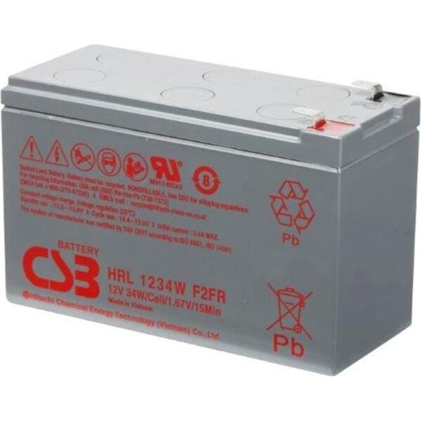 Csb HRL1234WF2 12VOLT 9AH Uzun Ömür Beklentili Bakımsız Kuru Tip Akü