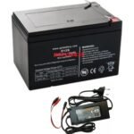 NCP Çocuk Akülü Araba Için 12 Volt 12 Amper Kuru Tip Akü Herzaman Yeni Tarihli Akü +Şarj Adaptörü