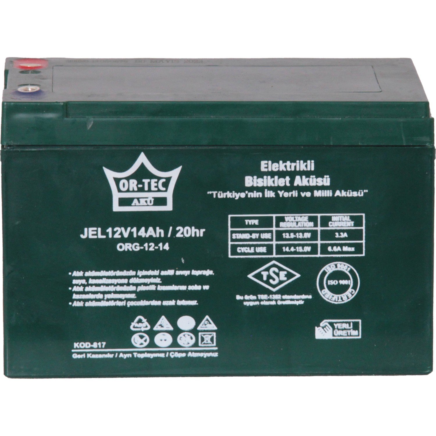 110000462987010-2.jpg Ortec Jel Akü 12 V 14 Ah - Görsel 1