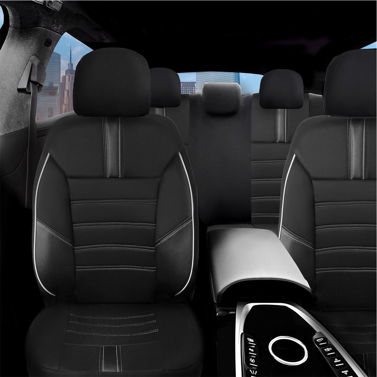 110000549222197.jpg Z&C MAXTECH Citroen C-Elysee Uyumlu Özel Tasarım Oto Koltuk Kılıfı Seti Star B - Görsel 2