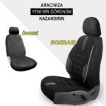 Z&C MAXTECH Citroen C-Elysee Uyumlu Özel Tasarım Oto Koltuk Kılıfı Seti Star B - Görsel 5