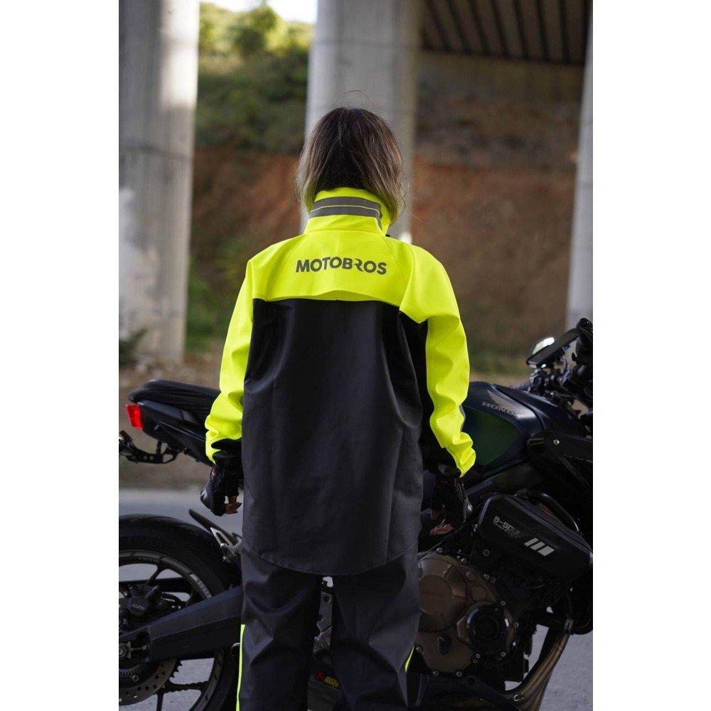 110000554915205.jpg Motobros Neon Premium Cepli Astarlı Motosiklet Yağmurluğu (Garantili Ürün) - Görsel 2