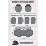 Ecarteks  Ergonomik Terletmez 7 Parça Tam Set Seti Kumaş - Görsel 4