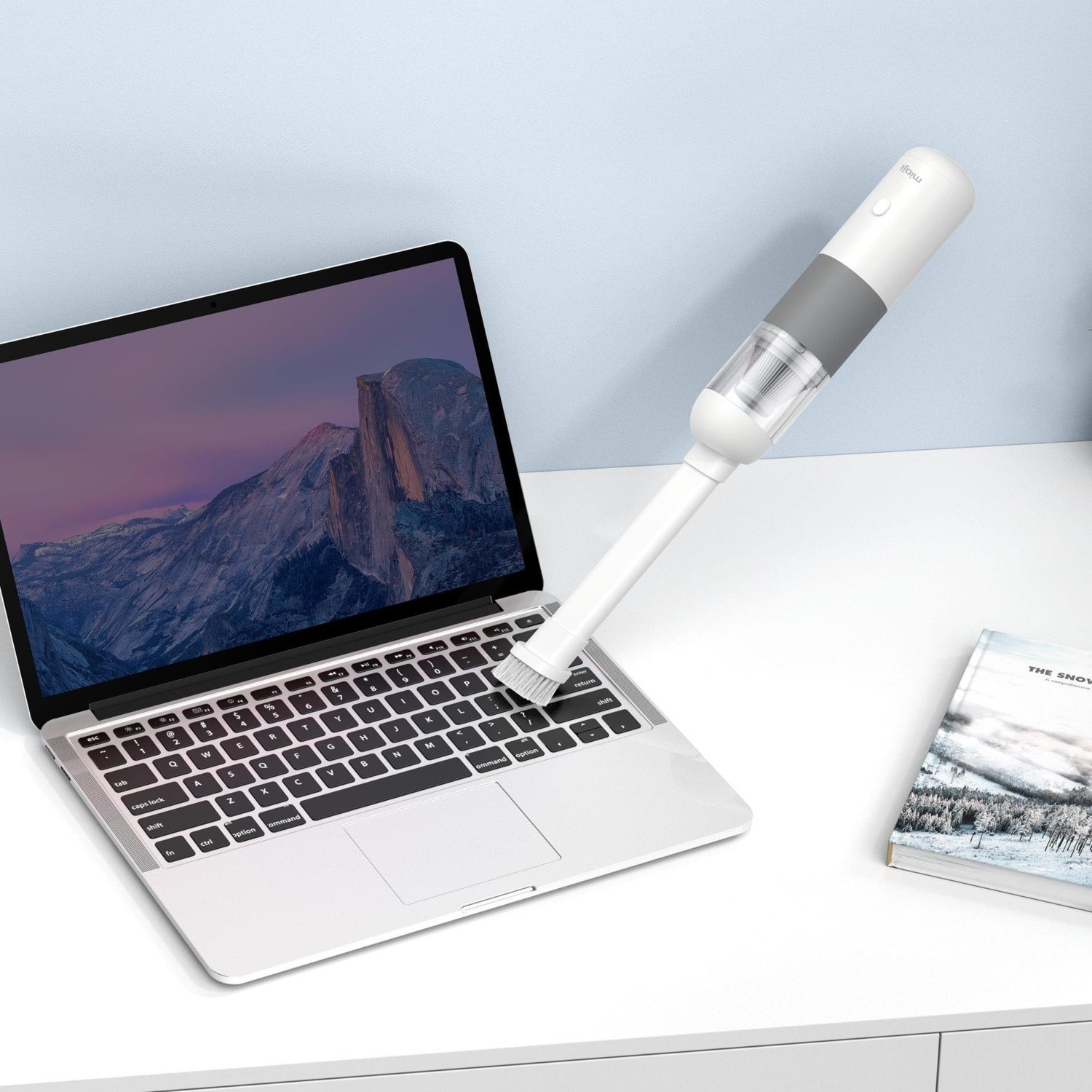 110000578500879.jpg Mioji Mio 3 3000mah 6000Pa Taşınabilir Mini Şarjlı Araç ve El Süpürgesi - Beyaz - Görsel 8