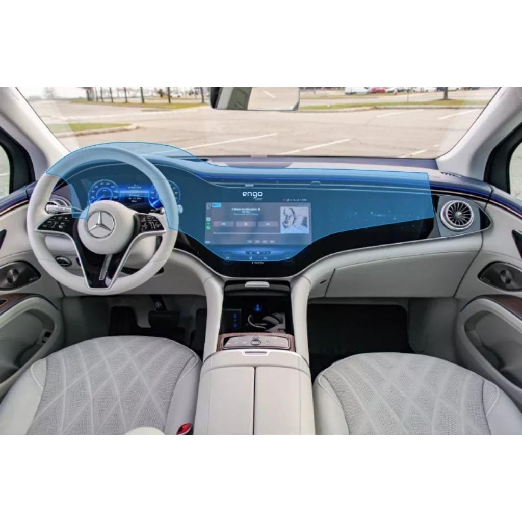 110000597844134.jpg Engo Mercedes Eqs 500 Ekran Koruıyucu Şeffaf Nano Tam Kaplama Şeffaf - Görsel 1