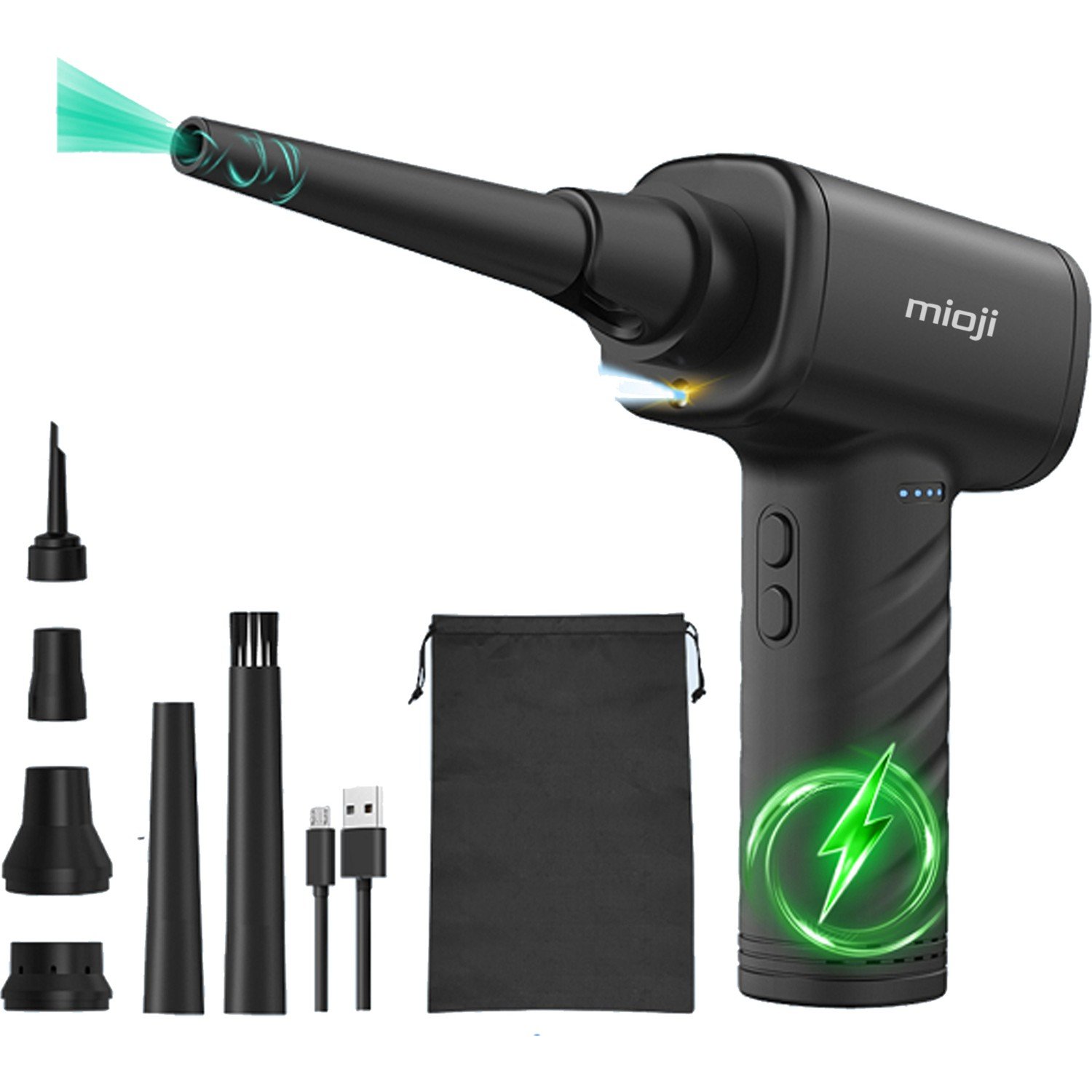 110000647206114.jpg Mioji Mio AD72 3000MAH 46000RPM 3 Kademeli Taşınabilir Araç Hava Üfleme ve Vakum Cihazı - Görsel 4