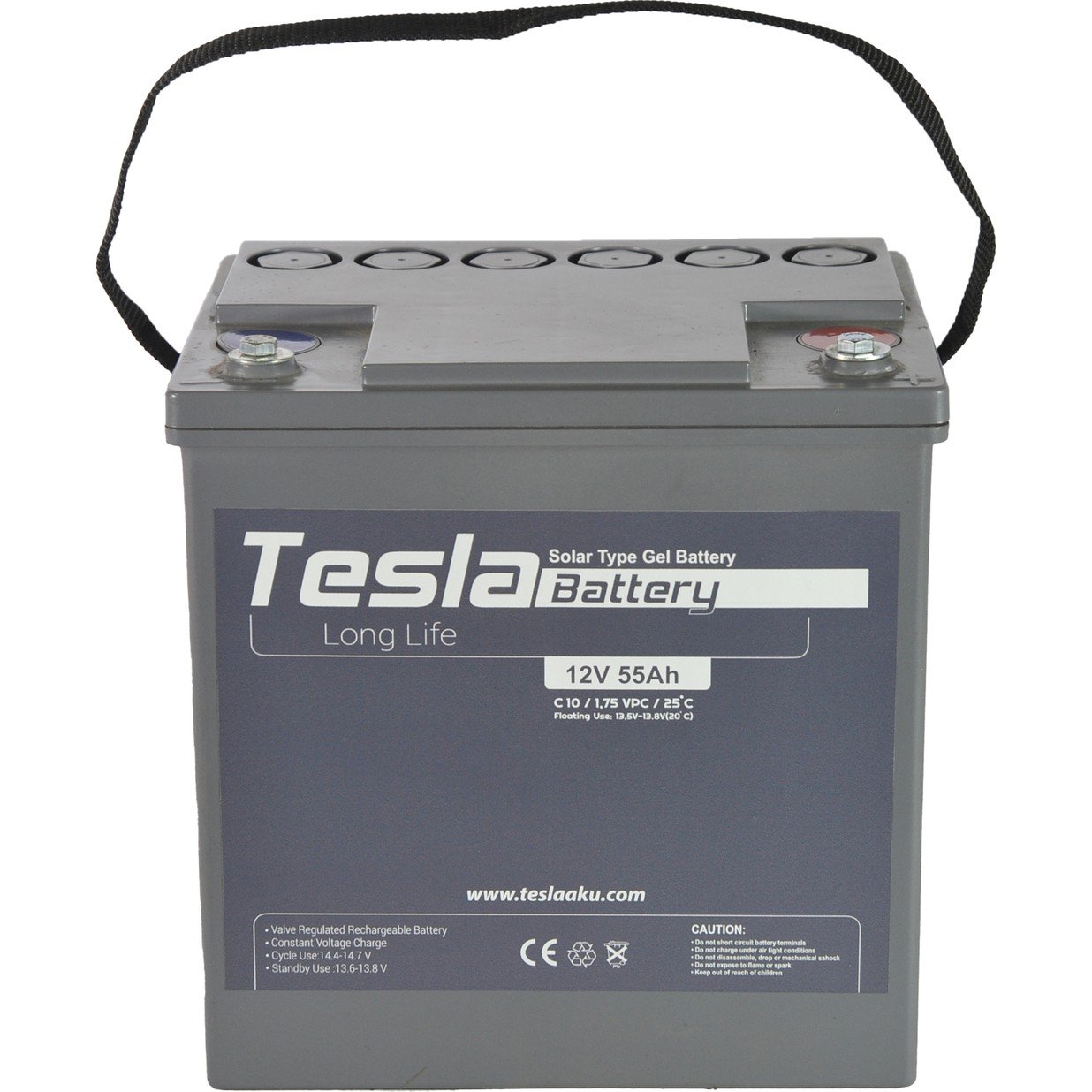 110000652487821-1.jpg Tesla Akü 12V 55AH Solar Jel Akü Extra Performans (Yeni Üretim) - Görsel 1
