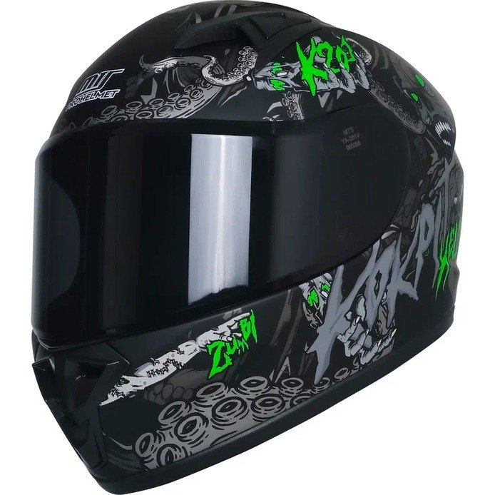 110000684798495.jpg Ebakbak Motosiklet ve Bisiklet Mini Çocuk Kaskı Full Face Ce Sertifikalı Child Motor Kask Siyah - Görsel 1
