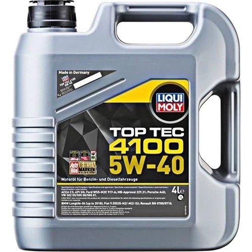 110000732925248.jpg Liqui Moly 5W40 Top Tec 4100 Tam Sentetik 4 Litre Motor Yağı 2195 - Görsel 2