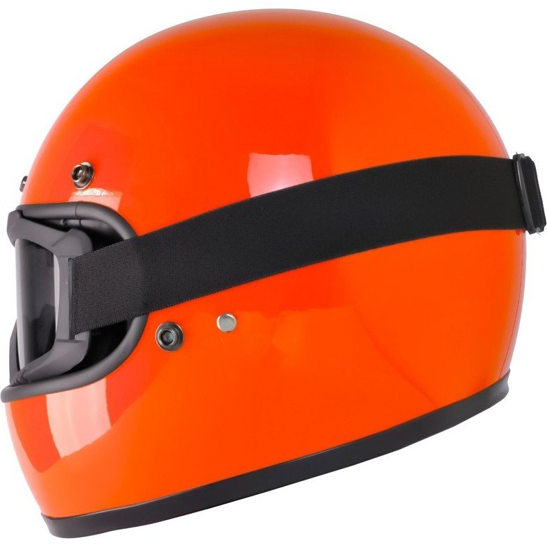 110000744385304.jpg Ebakbak Motosiklet Retro Kask Harley Cafe Racer Vespa Modüler ve Anti Uv Gözlüklü Motor Kaskı Turuncu - Görsel 4