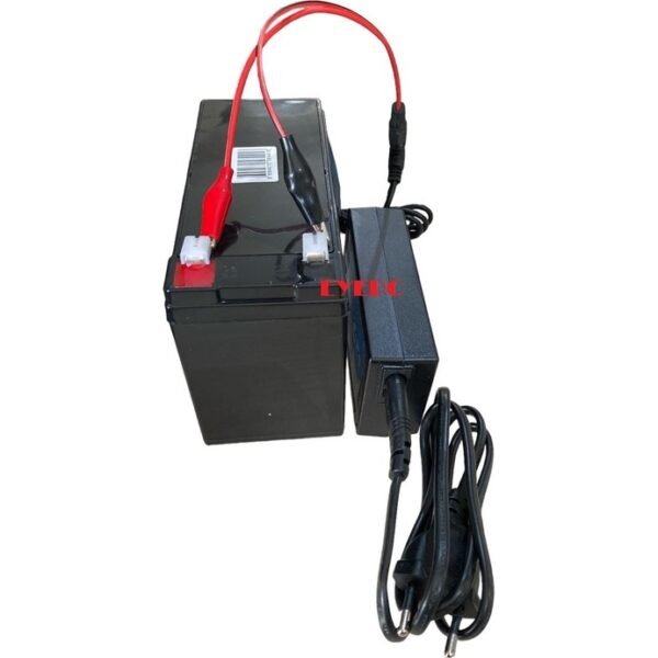 Techcg 12 Volt 7 Amper Şarj Edilebilir Akü Pil + Şarj Cihazı Adaptör Birlikte