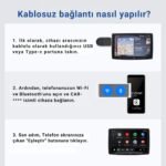 Embatech Araç Içi 2in1 Android ve Apple Cihazlar Için Kablosuz Android Auto ve Carplay Adaptörü - Görsel 4
