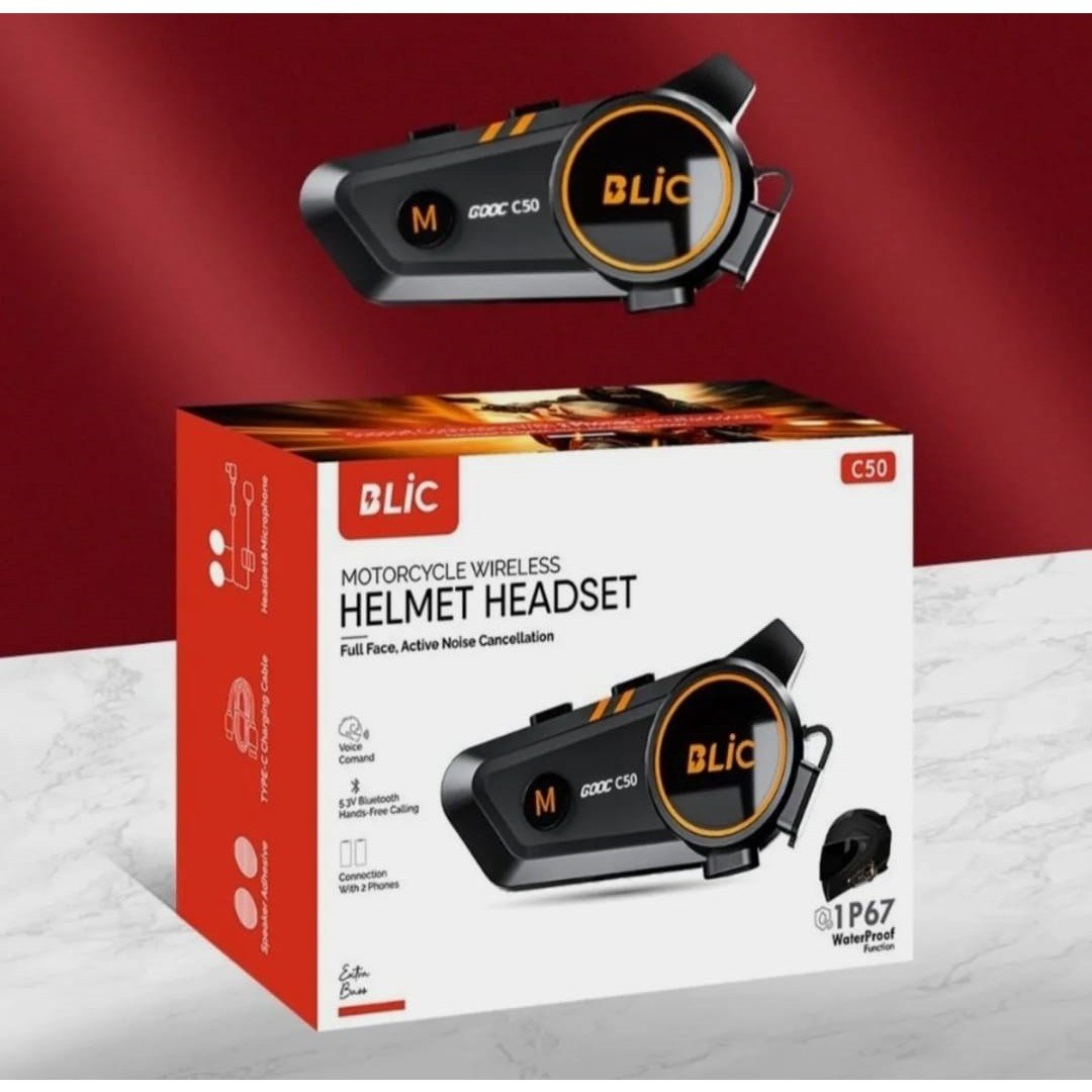 110000766870314.jpg Blic Motosiklet Intercom 1500MAH Rgb Işıklı Su Geçirmez - Görsel 1