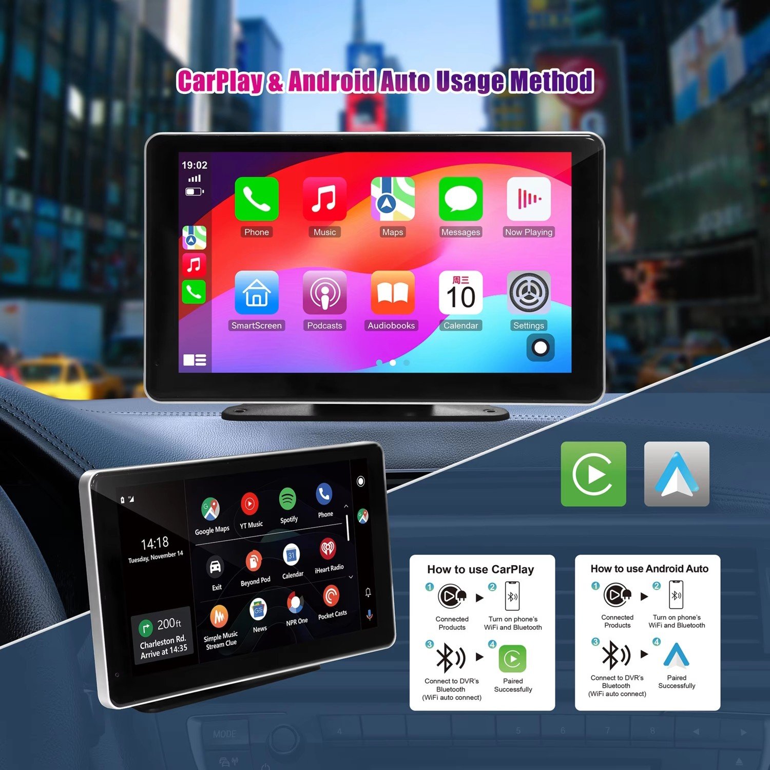 110000772755010.jpg Ventus MPIA M88D 128GB Android Auto App Car Play 7" 4K Araç İçi Kamera + Arka Kamera - Görsel 3