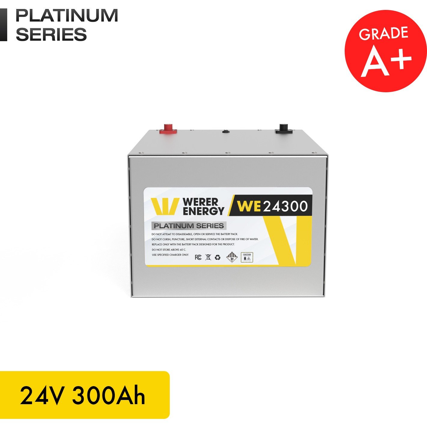 110000772873294-2.jpg WERER ENERGY 24V 300Ah LiFePO4 Platinum Series Bluetooth'lu Lityum Demir Fosfat Akü - Görsel 1