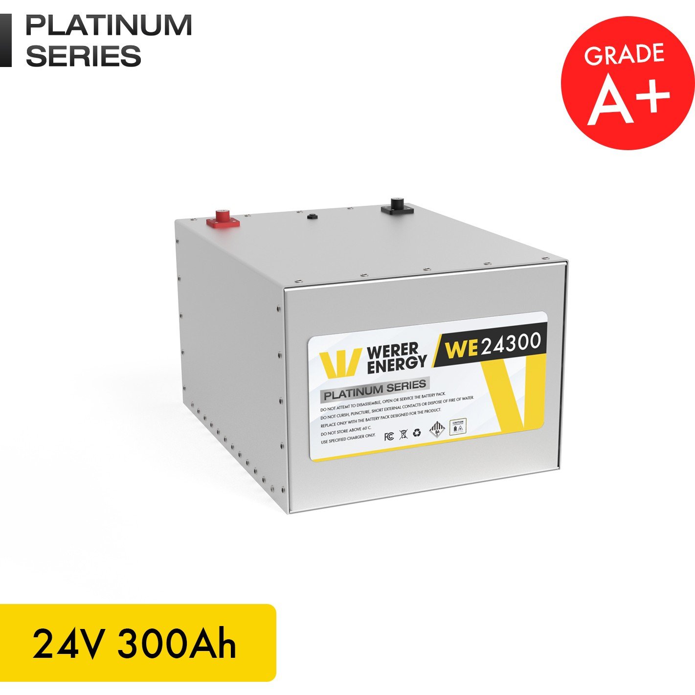110000772873295-2.jpg WERER ENERGY 24V 300Ah LiFePO4 Platinum Series Bluetooth'lu Lityum Demir Fosfat Akü - Görsel 2