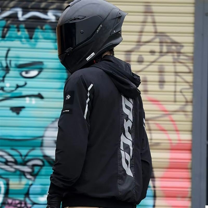 110000780076805.jpg Ebakbak Motosiklet Ve Bisiklet Korumalı Jacket Yağmurluk Polyester Stopwater Sertifika Korumalı Mont Black - Görsel 2