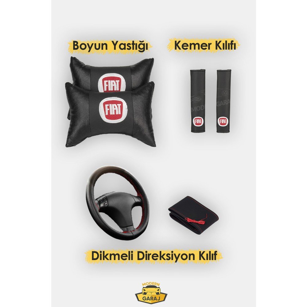 110000789271829.jpg Modern Garaj Fiat Albea, Tipo, Linea, Palio, Egea, Tempra Uyumlu Ön Arka Tam Set Gofrajlı Oto Koltuk Kılıfı Seti - Görsel 4