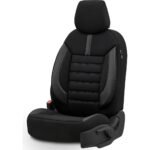 Otom Limited Design Airbag Dikişli Ekstra Destekli Oto Koltuk Kılıfı Tam Set Siyah - Gri - Görsel 2