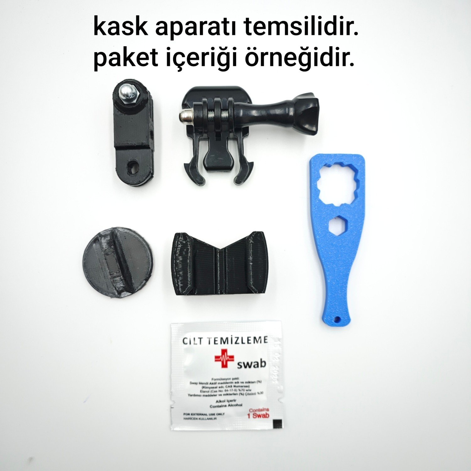 110000810750943.jpg 3D Part Works Hjc F71  Kask Için Chin Mount Aksiyon Kamera Çene Bağlantı Aparatı - Görsel 3