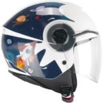 Cgm 261S Mını Space Çocuk Kaskı Lacivert-Beyaz Yxl