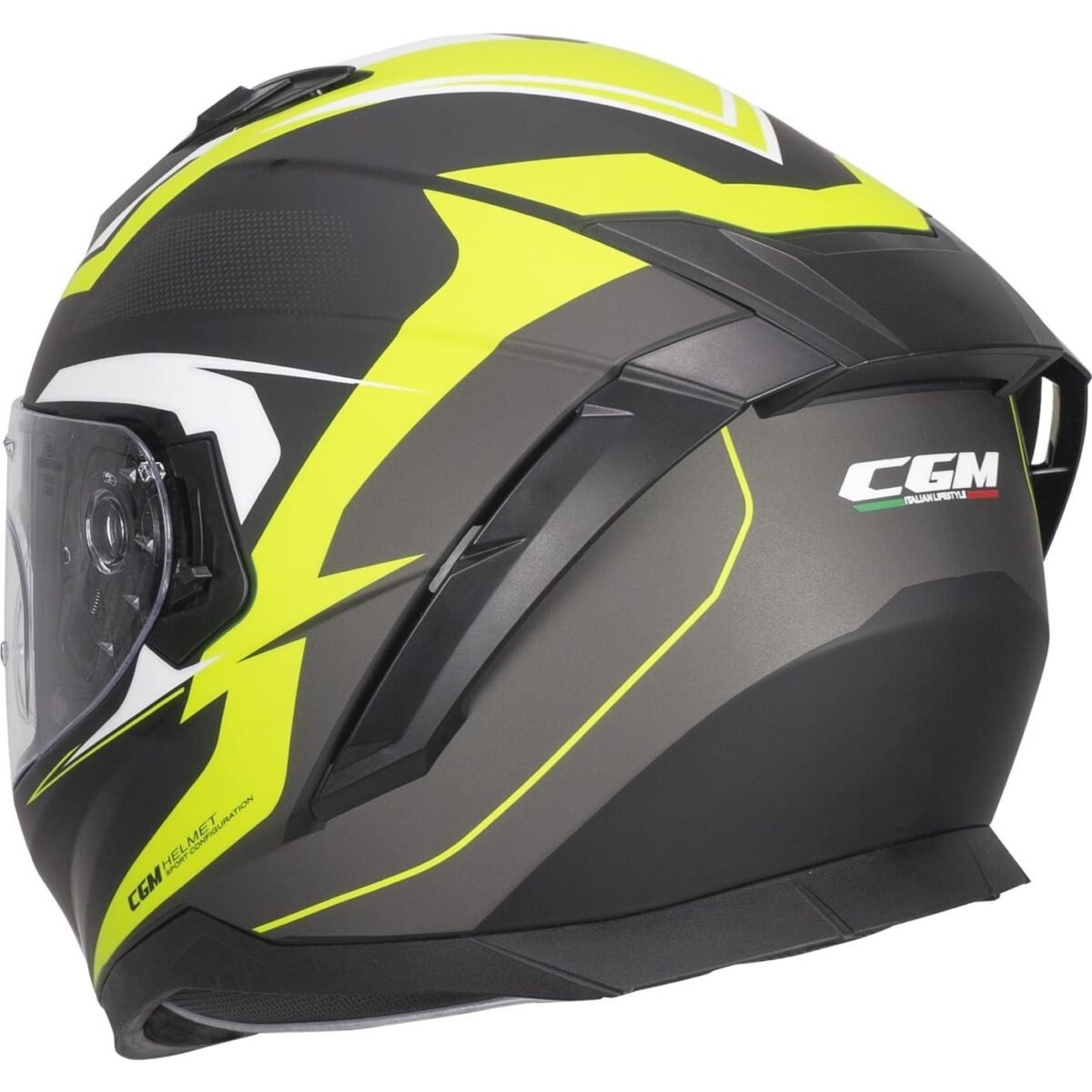 Cgm 311G Blast Sport Kapalı Motosiklet Kaskı Mat Siyah-Sarı Xxl - Görsel 4