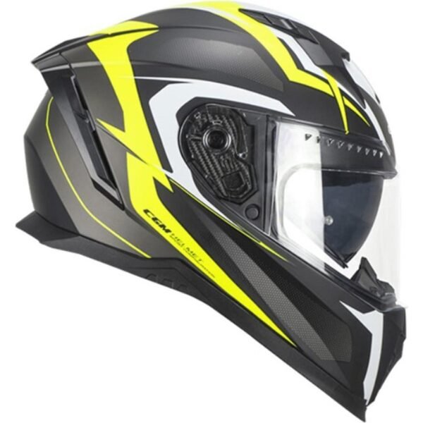 Cgm 311G Blast Sport Kapalı Motosiklet Kaskı Mat Siyah-Sarı M