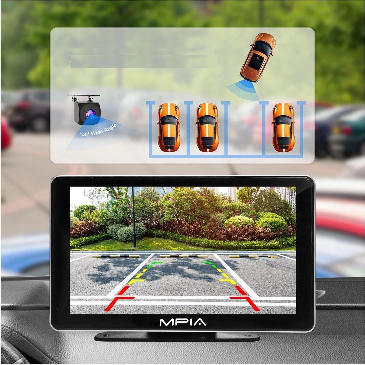 110000897029043.jpg Ventus Mpıa M88D Araç Içi Kamera Android Auto Apple Car Play Arka Geri Görüş Kamera 7" 4K - Görsel 4