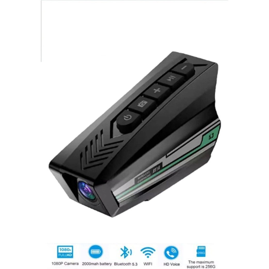 110000899309329.jpg Prepare 1080P Kameralı Wifi Kask Kulaklık 2000 Mah Su Geçirmez Bluetooth 5.3 Arka Uyarı Işıklı - Görsel 1