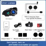 Kameralı Intercom Motorcu-Motosiklet Kask Kulaklığı - Görsel 4