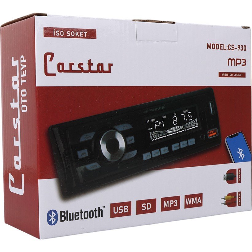 110000950765720.jpg Çift Usb/sd/fm/aux/bluetooth Kumandalı Oto Teyp 4X60 Watt CS-930 (4886) - Görsel 4