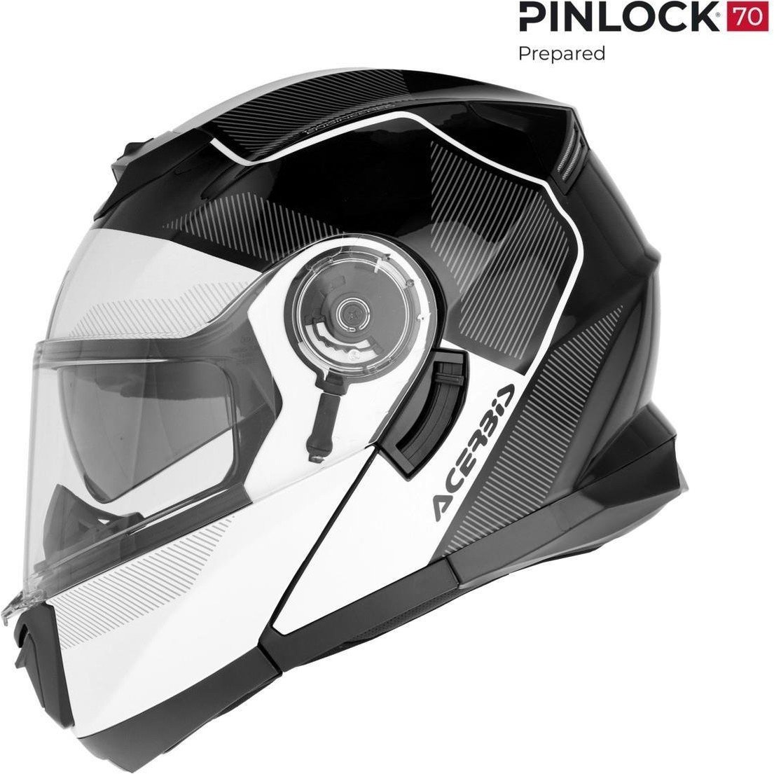 110000953578452.jpg Acerbis Serel 22-06 Kask Siyah Beyaz - Görsel 3