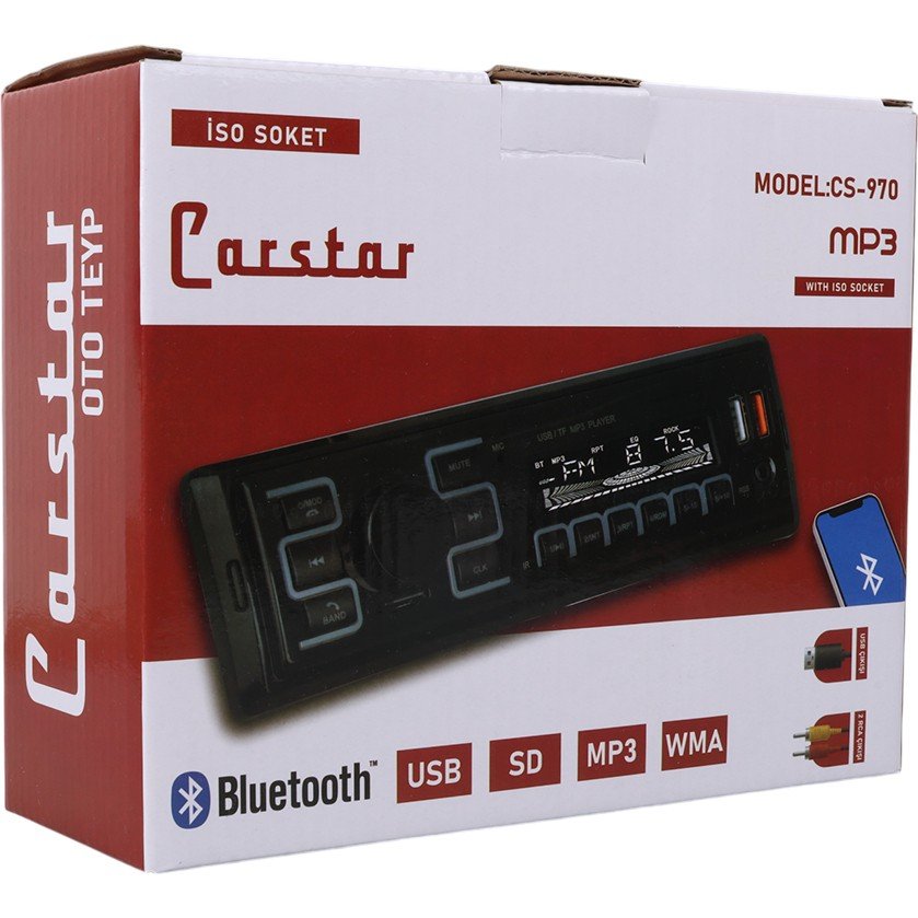 110000957830111.jpg Çift Usb/sd/fm/aux/bluetooth Kumandalı Oto Teyp 4X60 Watt CS-970 (K0) - Görsel 4