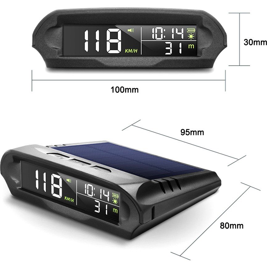 110000972558040.jpg Multizone Tır Kamyon ve Arabalar Için Uyumlu Gps Hız Göstergesi Güneş Enerjili Hız Ölçer - Görsel 2
