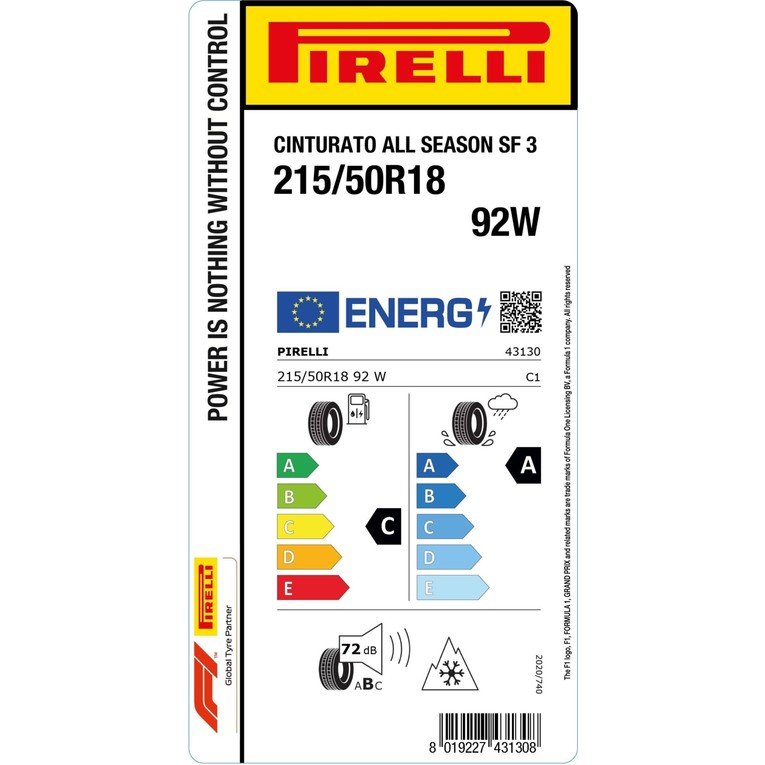 110000975741136.jpg Pirelli 215/50R18 92W Cınturato All Season Sf3 Oto 4 Mevsim Lastiği (Üretim: 2025) - Görsel 2