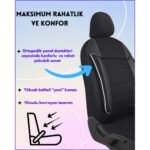 Z&C MAXTECH Her Araca Uyumlu Oto Koltuk Kılıfı Tam Set Cover B - Görsel 3